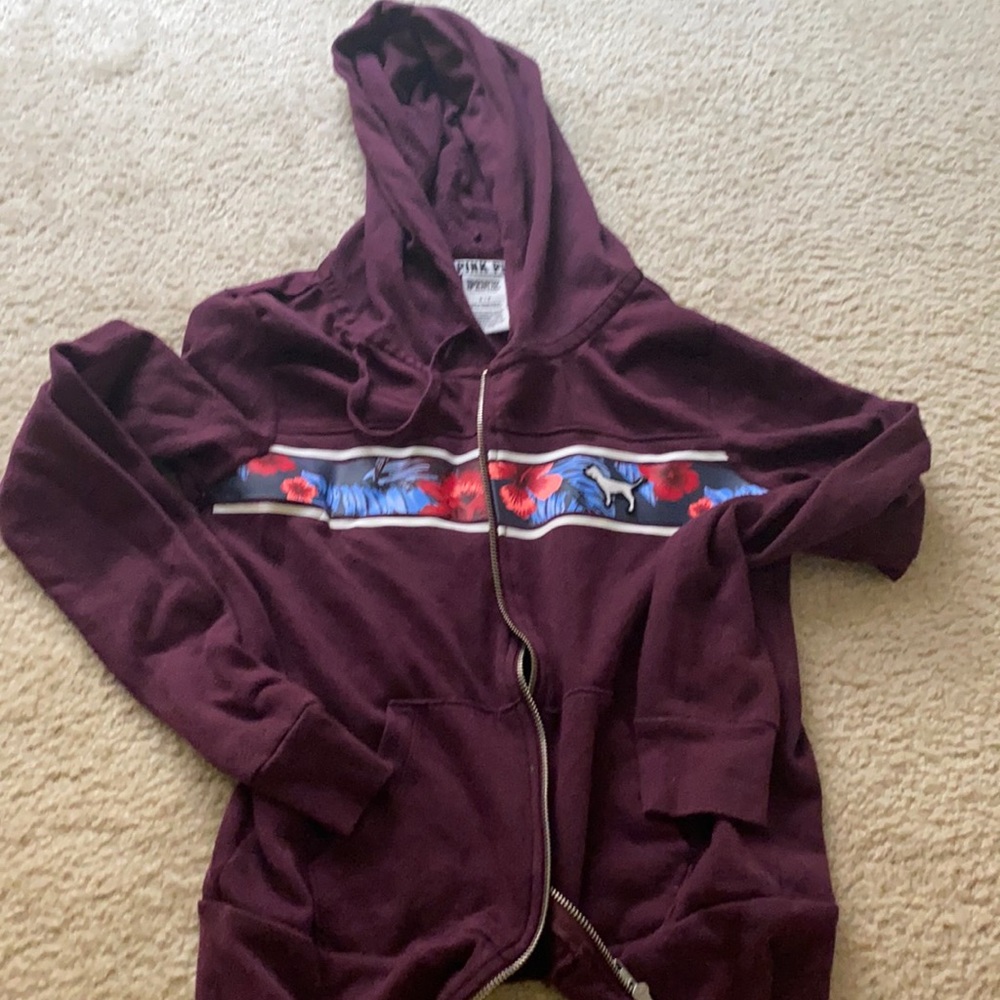 Vs Pink zip up hoodie